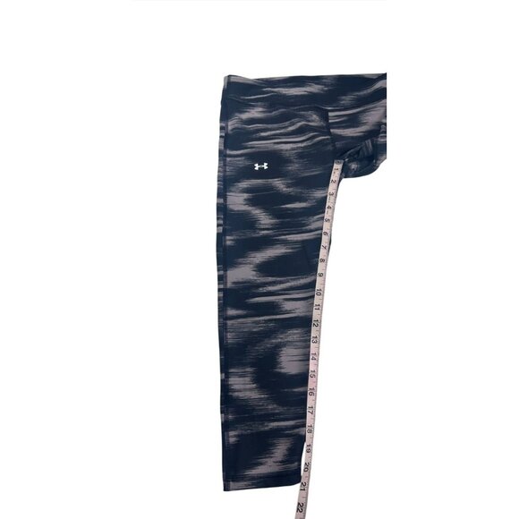 Under Armour Ankle Crop Leggings Girls YXL Black & Gray UA Motion Printed NEW - Picture 4 of 8